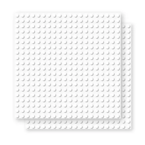 Brixies Plus BRIXIES PLUS Bodenplatte 20x20 Doppelpack weiß
