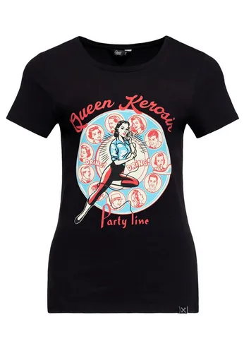 QueenKerosin Print-Shirt Party Line (1-tlg) mit 50s Artwork