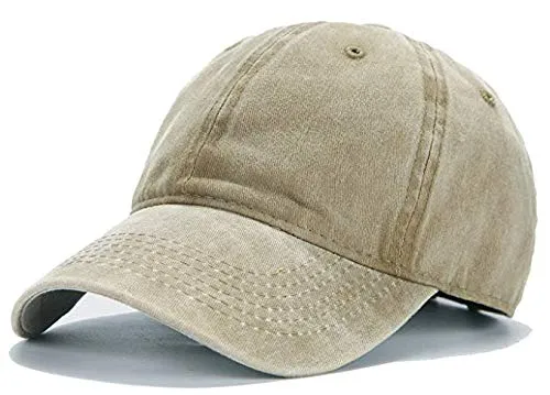 Wennmole Unisex Baseballkappe Outdoor Baseball Cap Verstellbar Erwachsenen Mütze Sport Cool Mode Baseballmütze für Damen Herren (Khaki)