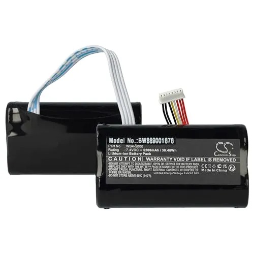 vhbw Akku Ersatz für DJI WB4-5000 für Drohne Controller (5200 mAh, 7,4 V, Li-Ion)