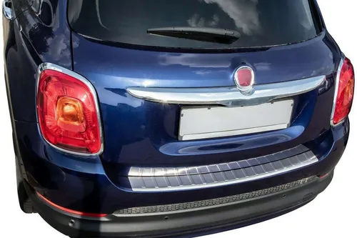 RECAMBO Ladekantenschutz für FIAT 500X - Abdeckblenden für optimalen Lackschutz beim Be- und Entladen. Hochwertiger V2A Edelstahl mit 100% Passform und einfacher Montage für eine exklusive Optik.
