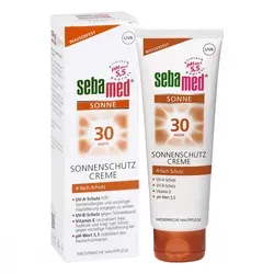 Sebamed Sonnenschutz Creme Lsf 30 - Sonnenpflege mit 4-fach Schutzsystem, ideal für empfindliche Haut. Schützt vor Sonnenbrand und vorzeitiger Hautalterung, pH-Wert 5,5 für optimale Hautverträglichkeit.