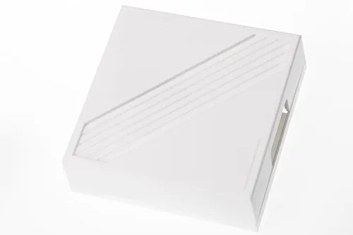 HUBER Zweiklang Gong Klingel Mechanisch für die Haustür I Mechanische Türklingel Haus Tür I Türgong Trafobetrieben 75 dB(A), Doorbell 8V-12V