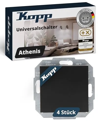 Kopp ATHENIS Universalschalter in Matt-Schwarz von Kopp