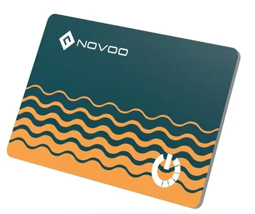 NOVOO Air Tag Card Wallet Tracker Thin 1,6 mm, Smart Card Slim, 6 Jahre Akku, IP68 wasserdicht, Apple Wo ist (iOS), Bluetooth GPS, Geldbeutel, Koffer, Reisepässe