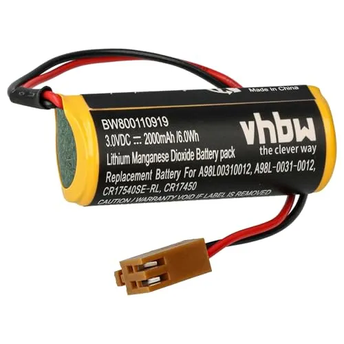 vhbw Batterie kompatibel mit GE Fanuc Stand-Alone Steuereinheit (2000 mAh, 3 V, Li-MnO2)