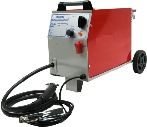 Schweißgerät MIG MAG 181 – Kompakte 230 Volt Lösung - Kompaktes MIG/MAG Schutzgasschweißgerät für präzise Arbeiten an Dünnblechen. Hohe Bedienerfreundlichkeit und leistungsstarker Drahtvorschub für zuverlässige Schweißergebnisse.