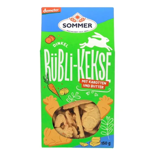 Dinkel Rübli Kekse mit Karotten und Butter 150g | SOMMER von Sommer