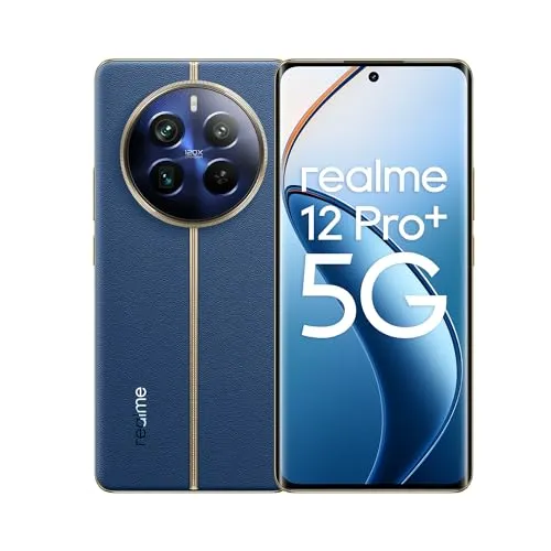 Realme 12 Pro+ 5G - 8+256GB Smartphone, 6,7 Zoll Display, Android 14, 5000 mAh Akku, leistungsstark und stylish in Blau