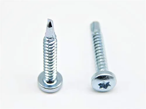 Fastbolt 100 Stück Bohrschrauben 5,5x25 mm verzinkt mit Linsenkopf selbstschneidend DIN 7504 N-T