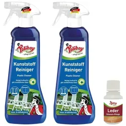 poliboy 2850001, 2er Kunststoff Reiniger + Leder Probe Kunststoffreiniger (gegen Verschmutzungen auf Kunststoffflächen - Made in Germany)