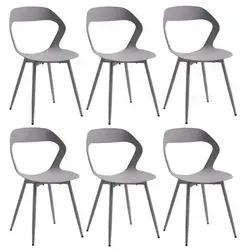 LuxusKollektion Esszimmerstuhl 6er Set in Grau