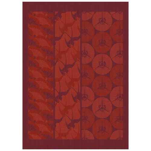 Le Jacquard Français Geschirrtuch Yukata Torii 57x74 cm in rot von Le Jacquard Français