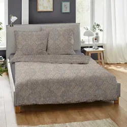 Dormisette Mako Satin Bettwäsche 2-teilig in Braun - Hochwertige Bettwäsche aus 100% Baumwolle im eleganten goldbraunen Design mit Reißverschluss, ideal für einen erholsamen Schlaf und pflegeleicht bei 60°C waschbar.