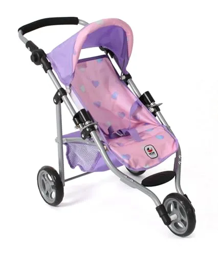 Bayer Chic 2000 Puppen Jogging Buggy LOLA Herzchen lila-rosa