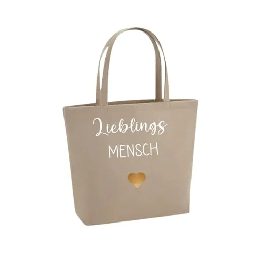 Lounis Personalisierte Filztasche in beige von Lounis