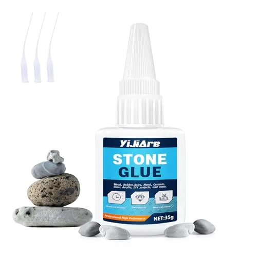 YiJiAre Steinkleber 35g – Schnell trocknender Kleber für Stein, Marmor und Granit