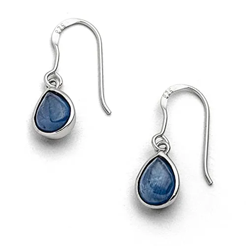 DUR Ohrhänger Blaue Lagune aus 925 Sterling Silber - Ohrringe für Damen, hochwertig verarbeitet mit magisch funkelndem Kyanit-Tropfen, perfekt für maritimes Design und stilvolle Akzente.