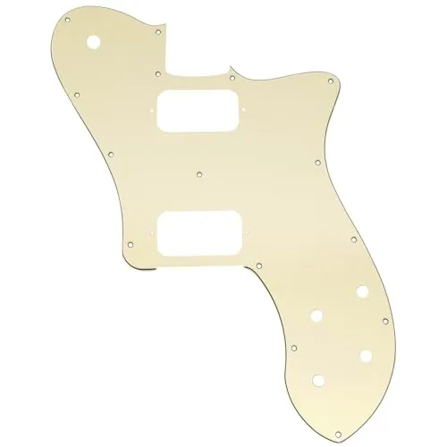 Musiclily Pro 15 Löcher Unbedeckt HH Gitarren Schlagbrett Pickguard für Mexico Fender 72 Tele Deluxe Style E-Gitarre, 3-lagig Cream