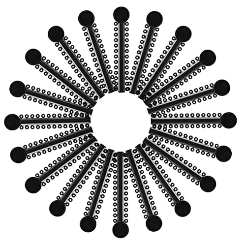 Stück schwarze orthodontische Zahnspangen Gummibänder O-Ringe elastische Ligaturbinden für Zahnspangen, Zubehör für Zahnkorrektur-Ligaturbänder 1040