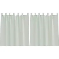 vidaXL Voile Vorhänge mit Schlaufen 2 Stk Hellgrau 140x140 cm 4102296