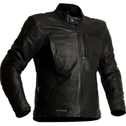 Halvarssons Racken wasserdichte Motorrad Lederjacke (Black,58)
