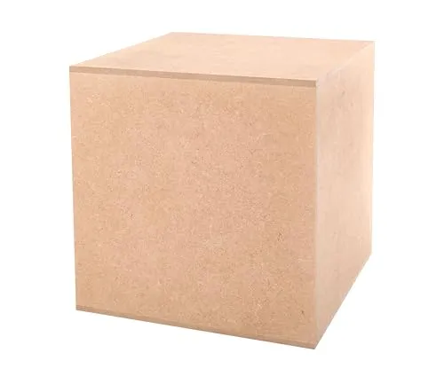 DECOKTIVO Dekosäule MDF, Blumensäule Wohnzimmer, Blumenständer, Podest Deko, Pflanzenständer, Stabiler Sockel, Modernes Design, 30x30x30 Cm