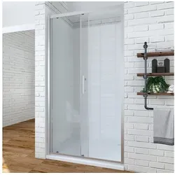 AQUABATOS Dusch-Schiebetür Schiebetür Dusche Duschtür Nische Duschwand Nischentür Duschschiebetür, 120x185 cm, Einscheiben-Sicherheitsglas (ESG) 5 / 6 mm, Leichte Montage 120 cm x 185 cm