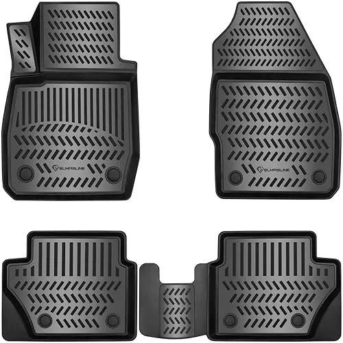Design 3D Gummimatten Set für Renault KANGOO 2013-2021 - Fußmatten mit extra hohem 5cm Rand für perfekten Rundumschutz. Maßanfertigung garantiert ideale Passform und schützt den Innenraum vor Schmutz und Flüssigkeiten.