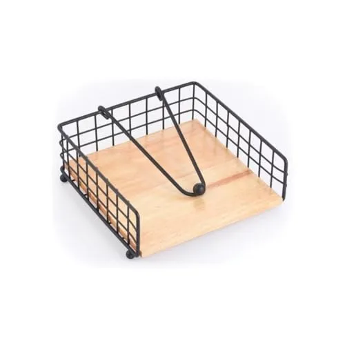 MSV Servietten Halter Kaffee Tasse Servietten Halter Tisch Servietten Halter für Tisch Esszimmer Wohnzimmer Haus Dekoration Schwarz matt Bambus