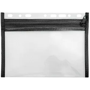 VELOFLEX Reißverschlussbeutel VELOBAG DIN A5 transparent/schwarz 0,3 mm, 1 St.