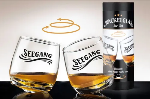 Gilde Wackelglas Seegang 2er-Set 46758 Wackelgläser Schnapsglas Männergeschenk
