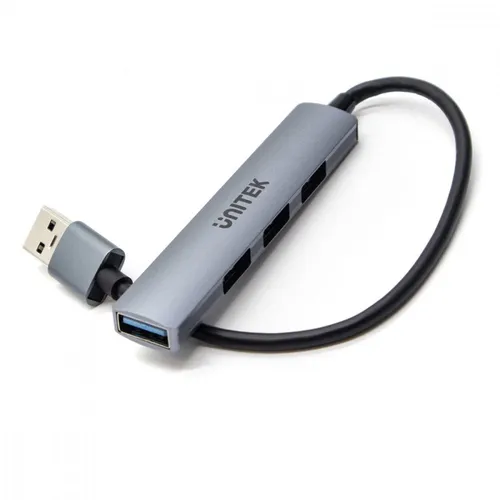 HUB USB-A; 3x USB-A 2.0; 1x USB-A 5 Gbps Alu UNITEK 4894160050090