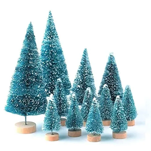 LATERN 28 Stück Künstlicher Weihnachtsbaum Mini Christbaum Grün Tannenbaum künstliche Tanne für Tischdeko, DIY, Schaufenster