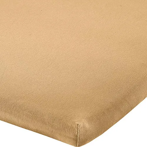 Erwin Müller Topper-Spannbettlaken Freising Elasthan-Jersey-Stretch - beige Größe 140x200 cm - 160x220 cm - dehnbar, antipilling, bügelfrei, Rundumgummi