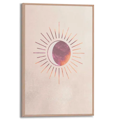 Bild SUN & MOON BHT 20x30x1.60 cm bunt Kunstdruck Gemälde Wandbild