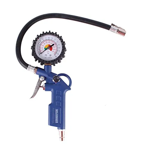 WELDINGER Druckluft-Reifenfüller mit Schlauch und Manometer