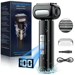 Elektrischer Rasierer für Herren – IPX7 Wasserdicht, 120 Min Laufzeit