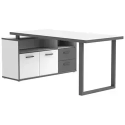 FORTE KEFLAVIK Schreibtisch mit 2 Schubladen und 2 Türen von Forte