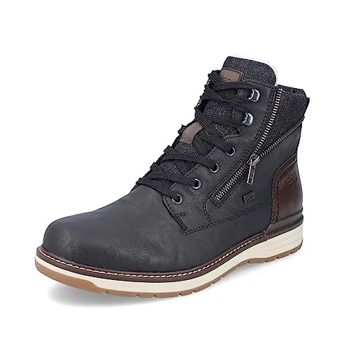 Rieker Herren Schnürstiefeletten 39440 - Wanderschuhe mit wasserabweisender riekerTEX-Membran für optimalen Nässeschutz, ideal für kalte und windige Tage.
