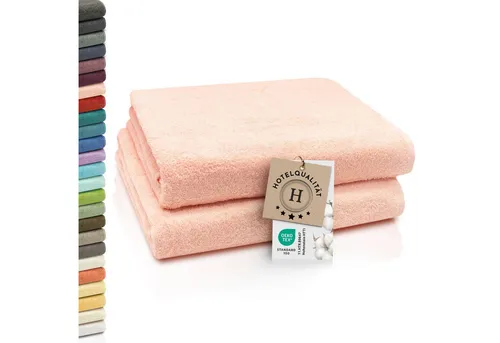 ZOLLNER Badetücher, Walkfrottier (2-St) in pink von Zollner