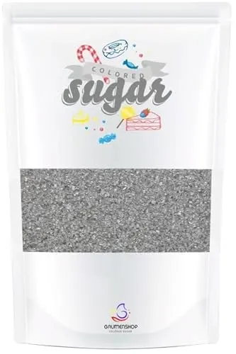 Bunter Zucker Grau Kiesel 100g Dekorzucker
