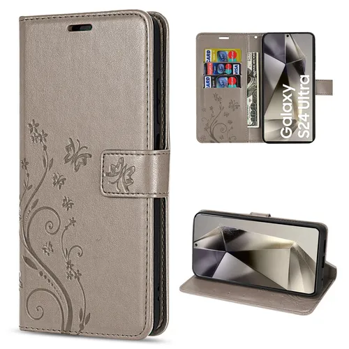 Hülle für Samsung Galaxy S24 Ultra Handyhülle Handy Tasche Wallet Case Flipcover
