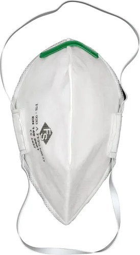 Atemschutzmaske Staubschutzmaske Mundschutz 3-lagig FFP2 Kopfband 2Stck, Menge:2