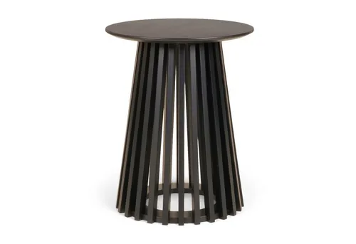 BURI Gartentisch Beistelltisch 50x40cm rund schwarz in schwarz von BURI