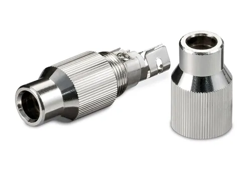 Wentronic Koax-Kabelverbinder mit Schraubbefestigung, 10 Stk. im Plastikbeutel - Metall