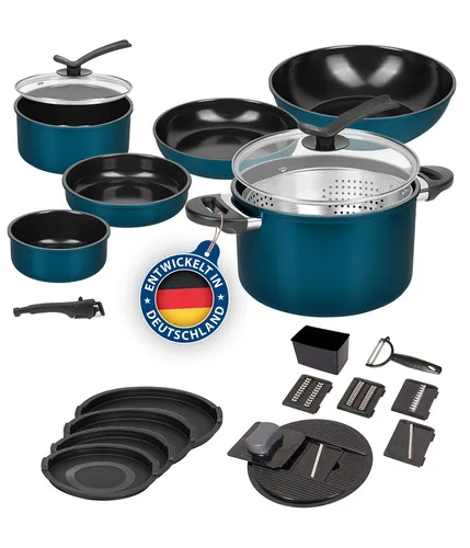 Produktbild Kelton Pfannenset Töpfe Set 3 in 1 mit Deckel und Gemüseschneider