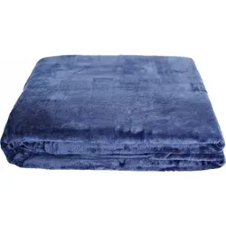 Kuschelige Flanell-Decke 270x230 cm Dunkelblau - Erleben Sie höchsten Komfort mit dieser weichen Flanell-Decke. Ideal für gemütliche Abende auf dem Sofa oder als zusätzliche Schicht auf dem Bett. Pflegeleicht und maschinenwaschbar.