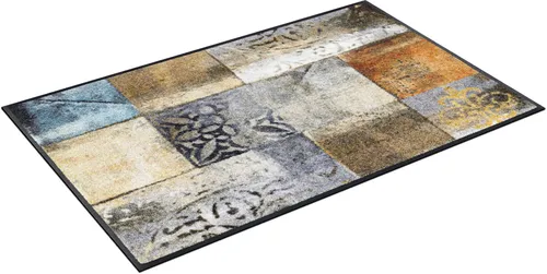 wash+dry Fußmatte Tilea 50x75 cm - Hochwertige Fußmatte für innen und außen, waschbar bis 60 Grad, rutschfest und trittschalldämmend – ideal für Allergiker und Tierbesitzer.