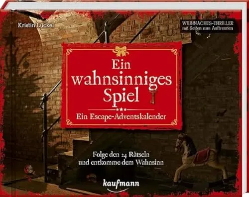 Ein wahnsinniges Spiel - Ein Escape-Adventskalender: Folge den 24 Rätseln und entkomme dem Wahnsinn (Escape-Adventskalender: Weihnachts-Thriller mit Seiten zum Auftrennen)